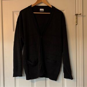 Altesse Charcoal Gray Knit Cardigan Sweater